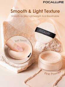 FOCALLURE Bedak Tabur Ringan Mineral 7g, Tahan Lama 24 Jam, Mengontrol Minyak, Bedak Halus Transparan, Hasil Akhir Matte Soft Focus, Bebas Minyak & Tanpa Kilap, Cocok Untuk Semua Jenis Kulit, Menyamarkan dan Melembutkan Pori-Pori dan Garis Halus - 03 Wheat - View 7