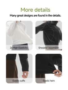 Beneunder Women's High-Elasticity Quick-Dry Sun Protection Jacket ES001 - Black - View 3