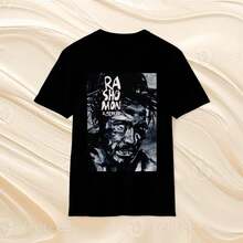Camisa RASHOMON! Gráfico texturizado, Mifune. Akira Kurosawa, película japonesa, Los Siete Samuráis, camiseta de Kurosawa, Fellini, Kubrick, Coppola, asiático - Negro - Ver 1