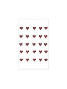Impermeable, resistente al sudor, lavable. Un elegante tatuaje temporal de corazón rojo pequeño para la mano, adecuado para todos. - Marrón - Ver 4