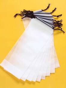 10 Peças Sacos de Armazenamento de Guarda-Chuva à Prova d'Água, Sacos com Cordão Semitransparentes, Capas de Guarda-Chuva Portáteis Reutilizáveis, Adequados para Armazenamento de Guarda-Chuva Molhado, Viagem, Organização Doméstica, Embalagem de Bagagem, Armazenamento de Roupas e Pequenos Itens - Multicolorido - Visão 11