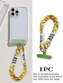 Multi-Color Braided Phone Lanyard, Detachable Metal Buckle Phone Strap, Anti-Loss Phone Charm, Anti-Drop Phone Strap, Suitable For Daily Use And Travel, Fashionable And Functional Phone Lanyard - Multicolor - View 13