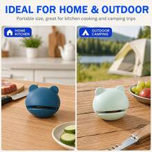 2pcs/Manual Knife Sharpener And Scissors Sharpener, Cute Portable Frog Animal Shaped Kitchen Tool, Compact Handheld Sharpener, Suitable For Home Kitchen, Picnic, Camping, Cabin And Outdoor BBQ - A - View 3