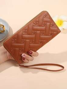 Dompet Panjang Wanita, Desain Hati Kotak-kotak Minimalis, Dompet Koin dengan Banyak Slot Kartu, Cocok untuk Penggunaan Sehari-hari dan Hadiah Liburan - MultiWarna - View 7