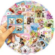 SCXXBSW 50pcs Cute Animal Japanese Stickers, Cool Anime Decorative Stickers, Classic Gift Decorations, Excellent Value Cute Cartoon Stickers, Waterproof And Durable, Phone Case Decorations, Can Be Applied To Laptops, Ideal Holiday Gift Choice - Multicolor - View 4