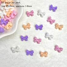 10mm Acrylic Macaron Color Small Bow DIY Mobile Phone Chain Hair Accessories With Separated Beads Accessories Material Loose Beads - Multicolor - View 22