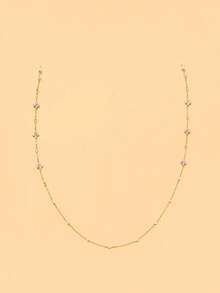 1pc Zirconia Flower Face Chain Eyeglass Chain Anti-Slip Anti-Drop Chain French Fashion Women Accessory - Flowers - View 9