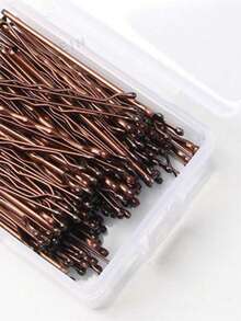 20pcs Coffee Color Hair Clips In Bag - Coffee Brown - View 3