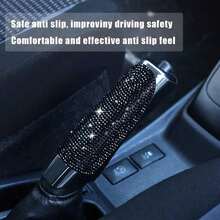 1 pieza Cubierta de freno de mano con incrustaciones de diamantes para instalación en coche, interior de coche, protector universal de freno de mano, carcasa de freno de mano, modificación de cubierta de palanca de tracción - A - Ver 10