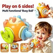 6-In-1 Baby Multifunctional Activity Busy Cube, Upgraded Compact Toy, Multiple Play Ways Boost Sensory & Fine Motor Skills,Random Color, Perfect ThanksGiving Christmas Halloween All Festival Vacation Birthday Gift - Multicolor - View 2