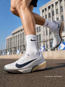 Men's NIKE AIR ZOOM RIVAL FLY 4 Running Shoes Low-Top FV6040-004 - Light Grey - View 2
