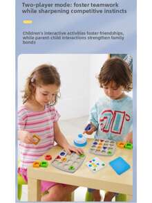 Children's Geometric Shape Matching Racing Board Game, Early Education Color And Shape Recognition Toy, 2-Player Battle With Buzzer, Parent-Child Interactive Desktop Game, Develop Hand-Eye Coordination And Concentration, Montessori Educational Tool, Toddler Puzzle Gift - Multicolor - View 8