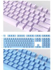 Multi-Color Semi-Transparent Character OEM Profile ABS Double-Shot 113 Keys Keycaps Compatible With All MX-Type Mechanical Keyboard Switches - View 6