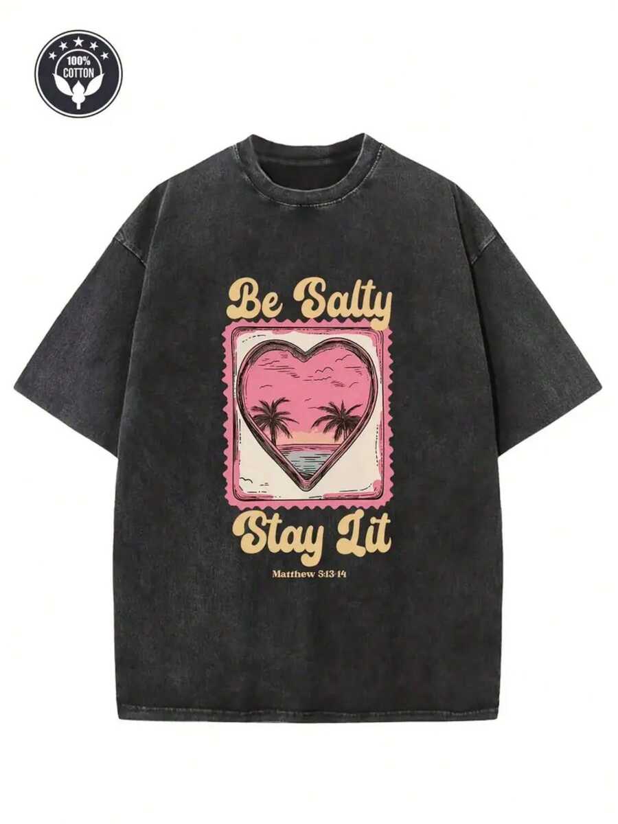 Street-Style Retro-T-Shirt mit kreativem Musterdruck für Herren, breiter Rundhalsausschnitt mit kurzen Ärmeln, weich und bequem für gute Atmungsaktivität. - Schwarz - Übersicht 1