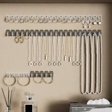Freely Assembled Multi-Functional Mini Adhesive Hooks, No-Drill Wall-Mounted Item Storage And Display Racks, Perfect For Keys, Necklaces, And Other Small Items - A - View 1