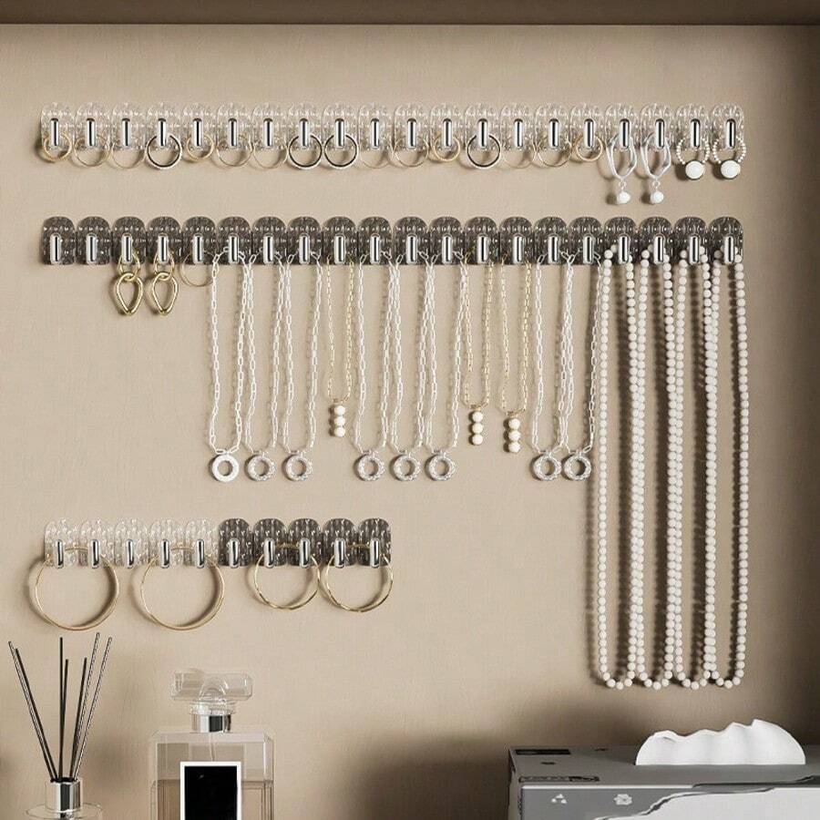 Freely Assembled Multi-Functional Mini Adhesive Hooks, No-Drill Wall-Mounted Item Storage And Display Racks, Perfect For Keys, Necklaces, And Other Small Items - A - View 1