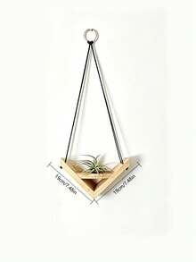 Estanterías colgantes de cuerda, estanterías de plantación de madera rural, estanterías de almacenamiento colgantes, decoraciones de pared creativas de madera - Ver 4