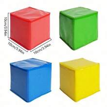 Insert Card Dice English Teaching Literacy Props Classroom Interactive Dice Teaching Aids Cross-Border DIY Educational Game Dice Fun Teaching 4-Piece Set Foam Dice Toy Blocks (Random Color Style Bag) - Multicolor - View 11