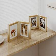 1pc Foldable Photo Frame With Opening Design, Perfect For Storing Souvenirs, Travel Photos And Pet Photos. Suitable For Bedroom Desk, Living Room Shelf, Office Decor Or Couple Memory Collection. Essential Minimalist Home Decor - Multicolor - View 2