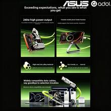 ASUS 240W USB-A To USB-C Fast Charging Cable With Foldable Stand, 2-In-1 Phone Holder And Charging Cable, Compatible With IPhone 17, 16, 15 - Green - View 6
