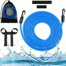 1pc Swimming Waist Belt, 4m Swimming Training Band, Swimming Elastic Rope, Swimming Resistance Band, Beginner Swimming Training Waist Belt, Rubber Material, Suitable For Strength And Explosive Training, Swimming Sports Accessories, Swimming Supplies - Multicolor - View 8