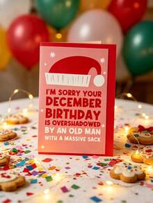 2 Christmas And December Birthday Greeting Cards (With Envelopes) – Suitable For Christmas Party, Birthday Party, Theme Party, Thanksgiving, New Year, Christmas Party Favors, Holiday Party And Holiday Decoration - One Size Fits All - View 6