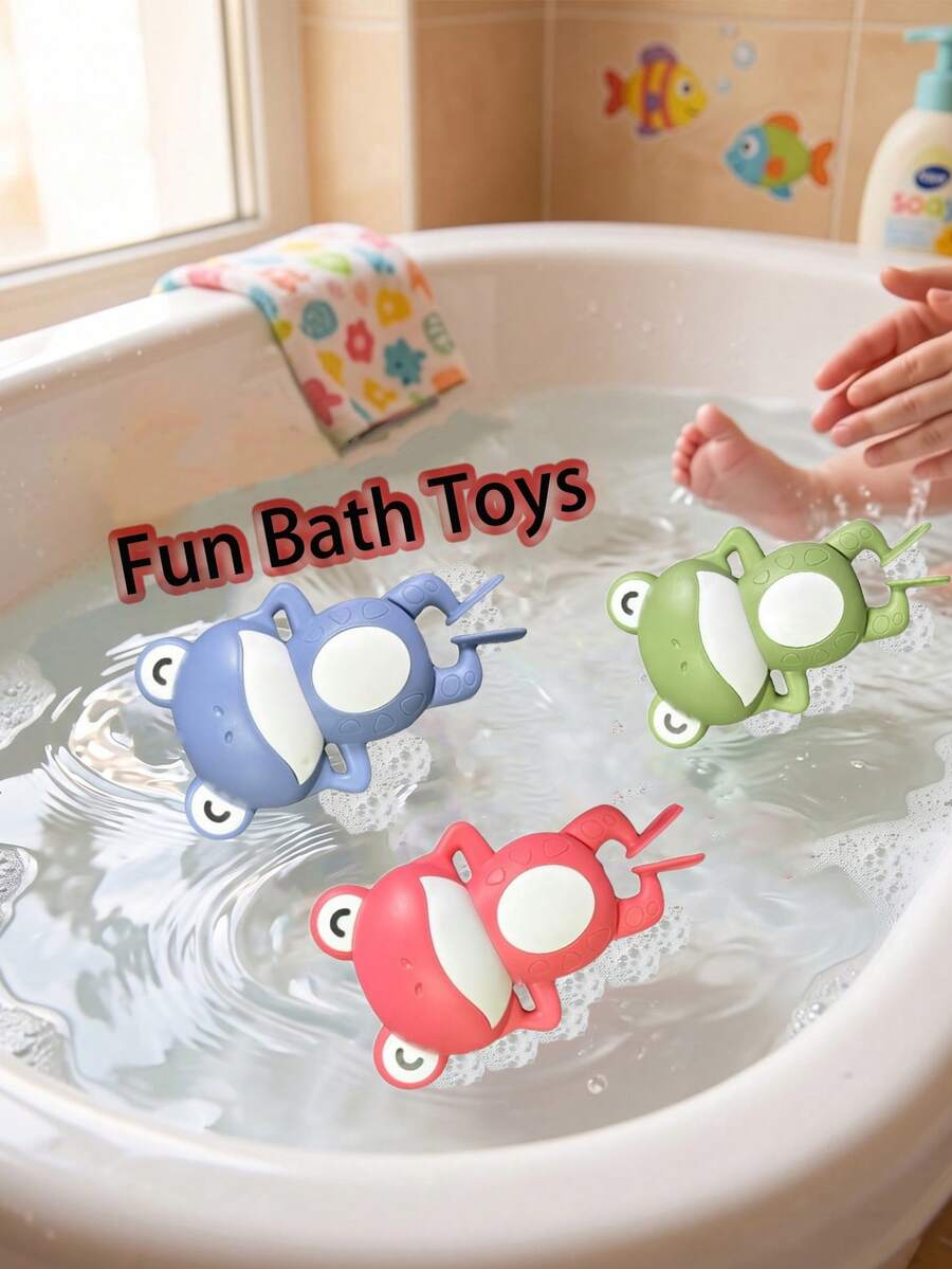 1 Stück lustiges Schwimmfrosch Badezeug, Frosch Schwimmwasser Spielzeug, Eltern-Kind interaktives Spiel, Geburtstags Wasserspiel Geschenk für Kinder, faltbares Strandspielzeug, Outdoor Wasserspiel, Pool - Verschiedenfarbig - Übersicht 1