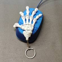 Realistic Skeleton Hand Keychain, Movable Finger Bones, Articulated Joint Skeleton Hand Keyring, Dark Gothic Style Men's Gift - Multicolor - View 2