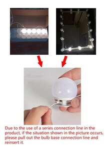 3-Color Dimmable LED Vanity Mirror Light Bulb 5V USB Fill Light DIY Rotating Retractable Cord 2LED/6LED/10LED/14LED Suitable For Bathroom, Bedroom, Dressing Table, Hair Salon - 3-color Dimmable - View 6