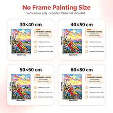Professional Art Use Digital Painting Set, Lakeside Colorful House And Boat Design, Suitable For College Students, High School Students, Art Major Students - Sets - View 3
