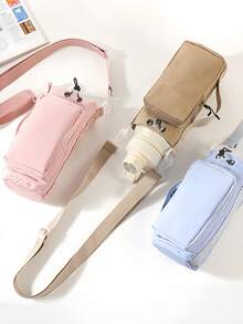 Water Bottle Carrier Bag With Pocket Multi-Purpose Water Cup Pouch Travel Packing Backpack For Travel Outings Back To School Essential Accessories - Multicolor - View 9