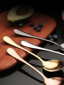 1pc Stainless Steel Thickened Serving Spoon, Long Handle Soup Spoon And Strainer For Home Use - View 9