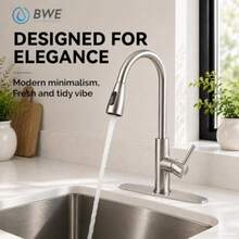 Aquafaucet 10" Kitchen Sink Faucet Hole Cover Deck Plate Escutcheon Brushed Nickel - como en la imagen - Ver 8