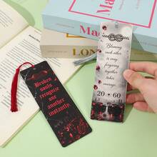 2pcs Racing Themed Bookmarks, Black And Red Street Style Car Culture Bookmarks, Creative And Personalized Car Enthusiasts Gifts, Retro Mechanical Style Reading Bookmarks, Suitable For Novels, Books, Notebooks, Collection And Decoration. - Color - View 5