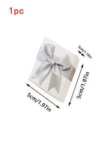 Elegant Bow Decor Square Jewelry Box, Portable Mini Gift Packaging Box, Suitable For Rings, Earrings, Small Jewelry, Wedding Favors Gift Box - Multicolor - View 13