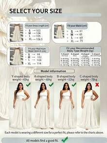 Women's Fashion Vacation Elegant Bohemian Shirred Waist Beach Evening Date Vacation Skirt White Summer - White - View 8