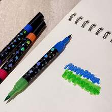 Dual-Tip Glitter Pen With Quick-Drying, Glue-Like Ink-Featuring A Fine Tip-Suitable For Scrapbooking, Card Making, Journaling, And Drawing; A Glitter Marker Set Ideal For Artists And Art Supplies. - Multi-color - View 8