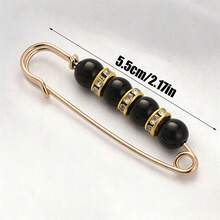 2pcs/Set Waist Size Reducer With Faux Pearl Decor, Anti-Exposure Waist Fixing Buckle, Elegant Fashion Brooch - Multicolor - View 2