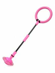LED Light-Up Ankle Hopper Ball, Foldable Toy - Pink - View 3
