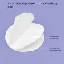 1pc Thick Cotton Pads For Face, 3-Layer Quilted Edge Makeup Pad Pads, Wet Compress Cotton Pads - White - View 5