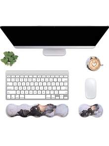 3 PCS Computer Mouse Pads For Desk With Coaster Set, Non-Slip Keyboard Wrist Rest And Mouse Pad Set, Ergonomic Design - View 14