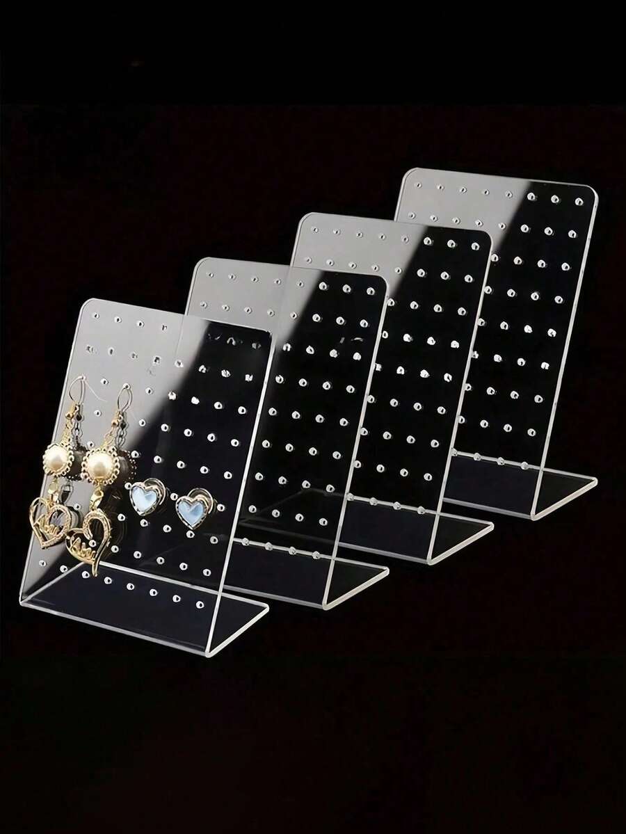72/120 Holes Acrylic Earring Storage Display Rack, Transparent Earring Jewelry Organizer, Retail Marketing Home Storage, Back To School Essential