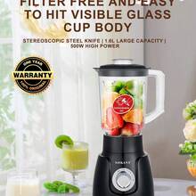 SOKANY185 Multi-Function Juicer, Blender & Grinder 2-In-1, 2-Speed Temperature Control, 1.6L Large Capacity, High Power, Suitable For Juicer/Cooker/Food Processor/Ice Crusher/Coffee Bean Grinder - Black - View 10