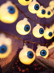 1PC Halloween Glowing Eyeball LED String Lights, Halloween Costume Atmosphere Ghost Festival Theme Decoration Desktop Scene Lighting, Glowing Halloween Atmosphere Holiday Decoration Lights - Multicolor - View 7
