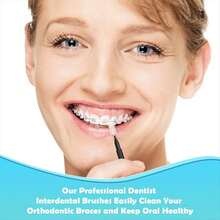 120pcs Interdental Brushes, Braces Brush Cleaner For Teeth Cleaning Tools Spiral Dental Brush For Efficient Oral Care A - View 5
