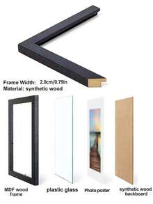 1pc Black Picture Frame, Beautify Your Precious Memories With This Versatile Black Picture Frame - Perfect For Wall Or Desktop Decor! It Can Be Hung On The Wall Or Placed On The Desk, Available In Multiple Sizes Suitable For 11x14 8x10 6X8 5x7 4x6 Inch Photo Paper - Black - View 5