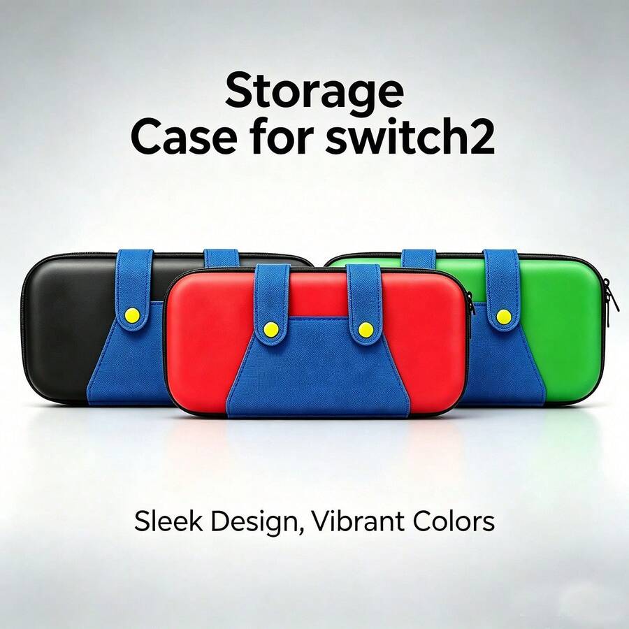 1pc Hard Shell Storage Bag For Nintendo Switch 2, Shockproof And Pressure-Resistant Protective Storage Bag, Built-In Foldable Stand, Large Capacity For Console, Protective Case, Charger And Accessories, Mesh Pocket Design, Portable Travel Game Console Protective Case