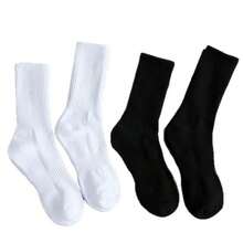 5 Pairs/10 Pairs/18 Pairs/20 Pairs Black & White Thick Men's Winter Socks, Fashionable, Casual, Comfortable, Suitable For Outdoor Sports, Running, Fitness, Compression Knee Socks, Business Casual Vacation, Black & White High Tube Socks, Christmas, Thanksgiving, New Year Holiday Gifts (Thick Style), Suitable For Foot Size (35-39/39-42) White Socks, Christmas Gifts, Socks, Winter Socks, Halloween Socks - Multicolor - View 3