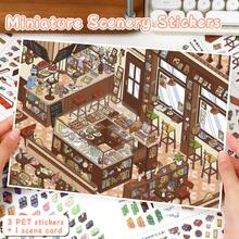 3 Sheets Sticker Material + 1 Scene Card + 1 Effect Image/Pack, Size 28*21cm, 3D Stereoscopic Fun Scene Stickers, Scrapbook Stickers, Suitable For Gifts, Office, Home, Classroom, Entertainment Toys, Student Scrapbooks - A - View 11