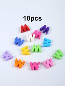 Randomly Mix 10/50/100pcs Acrylic Letter Beads For Jewelry Making Supplies, Colorful Big Alphabet Charm For DIY Bracelet Necklace Craft Bead - Colorful Letter Beads - View 13